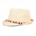 Men Straw Casual Vacation All  match Breathable Sunshade Top Hats Flat Hats