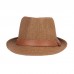 Men Straw Casual Vintage All  match Breathable Sunshade Top Hats Flat Hats