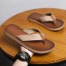 Men Lightweight Soft Sole Non Slip Solid Clip Toe Casual Slippers Flip Flops