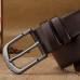 Men PU Leather Wear  resistant 120CM Pin Buckle Retro Wild Casual Jeans Suits Belt