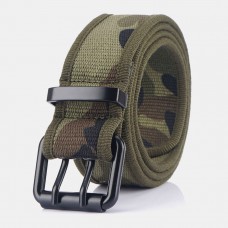 Men Canvas Camouflage Braided 110cm Pin Buckle Wear  resistant Outdoor Training Tactical Belts