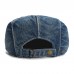 Menico Men Denim Breathable Sunshade Short Brim Casual Vintage Forward Hats Beret Flat Caps