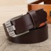 Men Genuine Leather 110 115 120 125cm Square Pin Buckle Wild Casual Jeans Suits Cowhide Belt