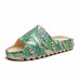 Men PVC Leaf Printing Outdoor Non  slip Wear Resistant Casual Comfortable Home Slippers