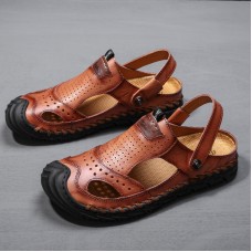 Menico Men Two Ways Slip On Hollow Close Toe Casual Sandals