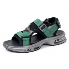 Men Breathable Cloth Fabric Hook Loop Cushioned Outdoor Beach Sandals