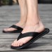 Men Microfiber Soft Sole Non Slip Comfy Solid Flip Flops