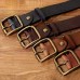 Men Genuine Leather 105 110 115 120 125 130cm Retro First Layer Cowhide Copper Pin Buckle Jeans Suits Belt With Punch