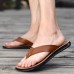 Men Microfiber Soft Sole Non Slip Comfy Solid Flip Flops