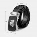 Men Genuine Leather Crocodile Pattern 125CM Ratchet Dress Belt Leopard Head Automatic Buckle Business Jeans Suits Cowhide Belt