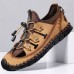 Men Breathable Splicing Elastic Band Close Toe Casual Handmade Sandals