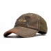 Menico Men Cotton Sanding Open Thread Stitching Outdoor Adjustable Sunshade Baseball Cap