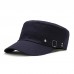 Men Cotton Solid Color Outdoor Sunshade All  match Casual Vintage Military Caps Flat Hats