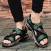 Men Breathable Cloth Fabric Hook Loop Cushioned Outdoor Beach Sandals