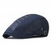 Menico Men’s Cotton Mesh Breathable Shade Short Brim Casual Retro Edgy Hat Beret Flat Cap