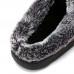 Men Lamb Wool Soft Sole Round Head Plus Velvet Thicken Winter Warm Home Cotton Slippers