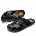 Men PU Leather Breathable Soft Soled Beach Water Fisherman Sandals