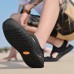 Men Anti  Collision Rubber Toe Slip Resistant Outdoor Mesh Leather Sandals