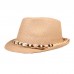 Men Straw Casual Vacation All  match Breathable Sunshade Top Hats Flat Hats