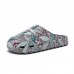 Men PVC Coconut Tree Print Soft Thick Sole Non Slip Comfy Breathable Summer Casual Home Slide Slippers